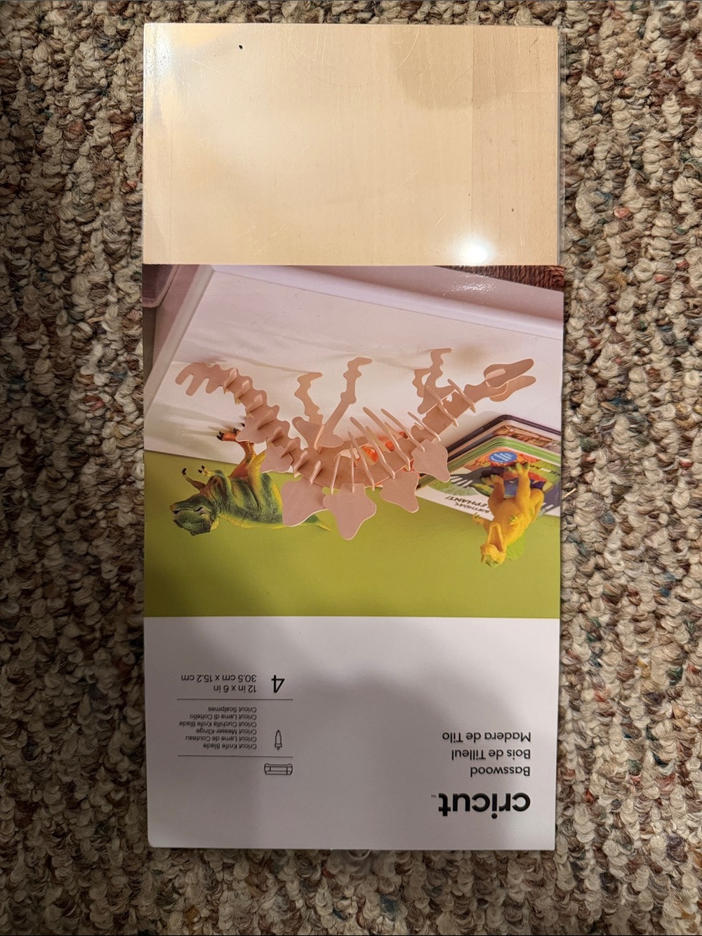 Cricut Beige and Light Pink Dinosaur Wall Art Print